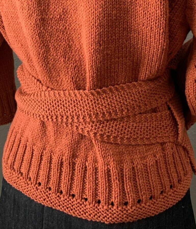 A Cozy Wrap Sweater in a Fresh New Color